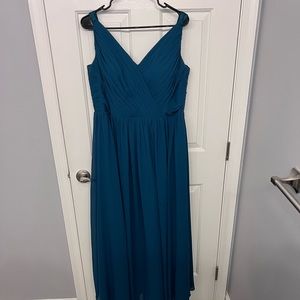 Azazie bridesmaid dress peacock